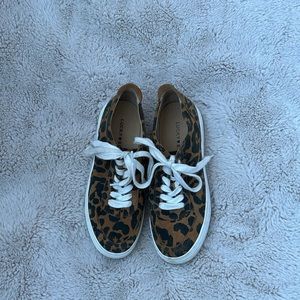 Lucky Brand Leopard Suede Tennies